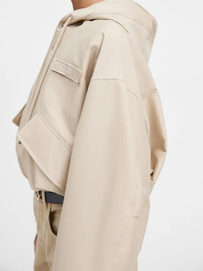 JACQUEMUS Coats and Jackets Cropped Parka Beige 8211 Women