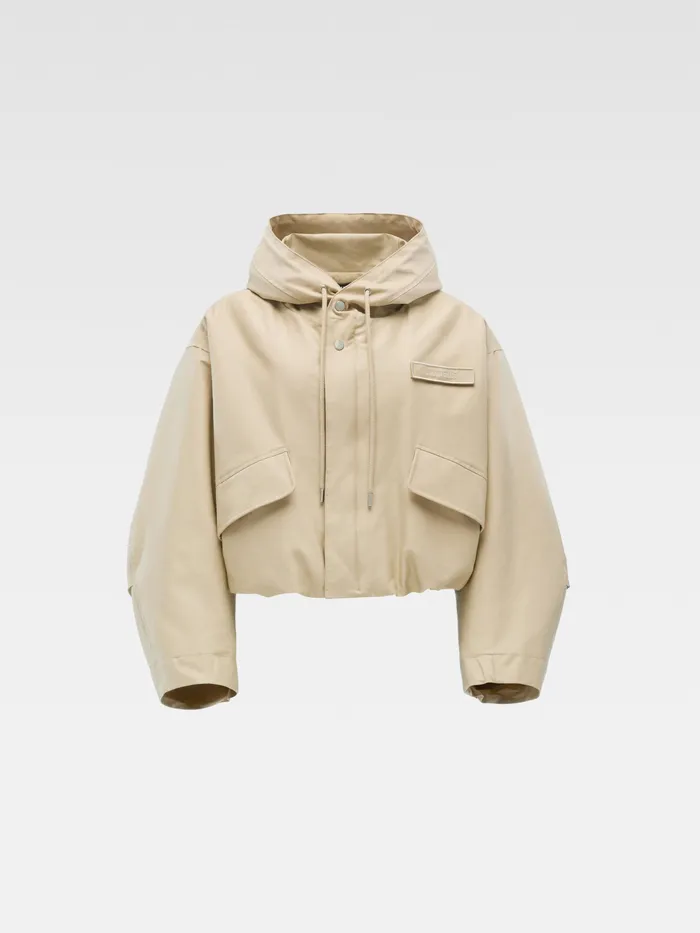 JACQUEMUS Coats and Jackets Cropped Parka Beige 8211 Women