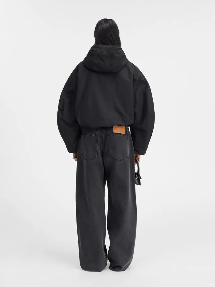 JACQUEMUS Coats and Jackets Cropped Parka Black 8211 Women