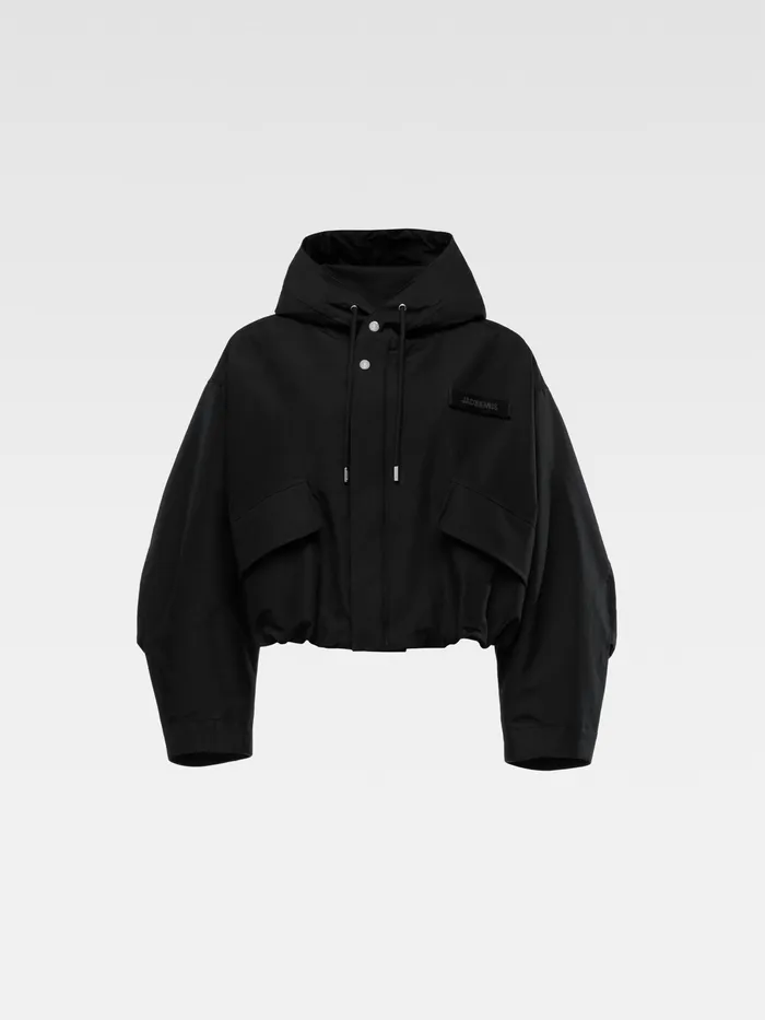 JACQUEMUS Coats and Jackets Cropped Parka Black 8211 Women