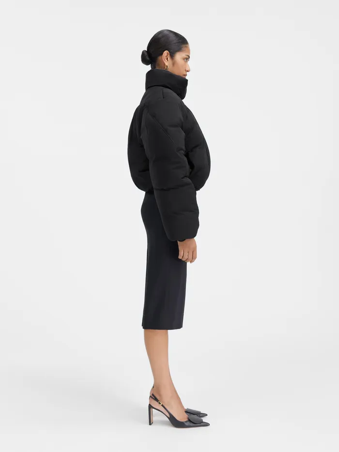 JACQUEMUS Coats and Jackets Cropped Puffer Black 8211 Women