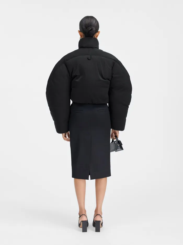 JACQUEMUS Coats and Jackets Cropped Puffer Black 8211 Women