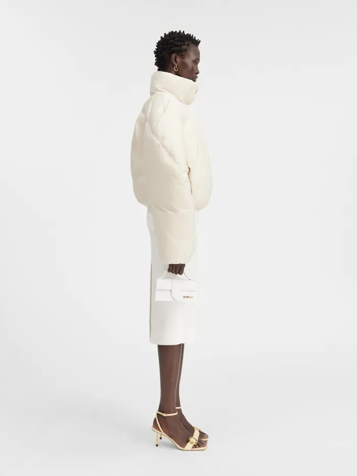 JACQUEMUS Coats and Jackets Cropped Puffer Offwhite 8211 Women