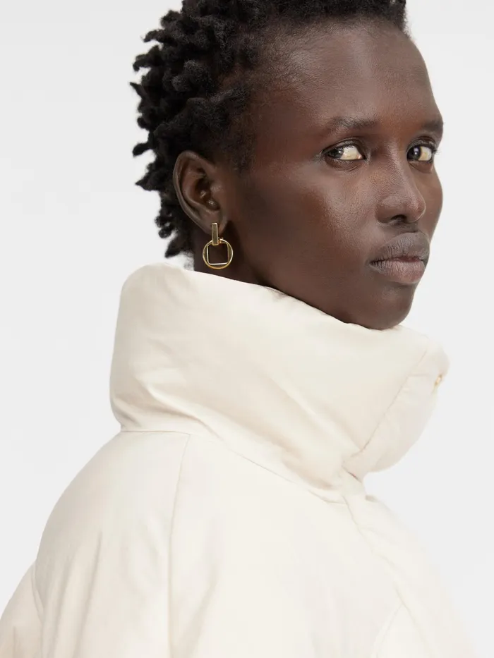 JACQUEMUS Coats and Jackets Cropped Puffer Offwhite 8211 Women