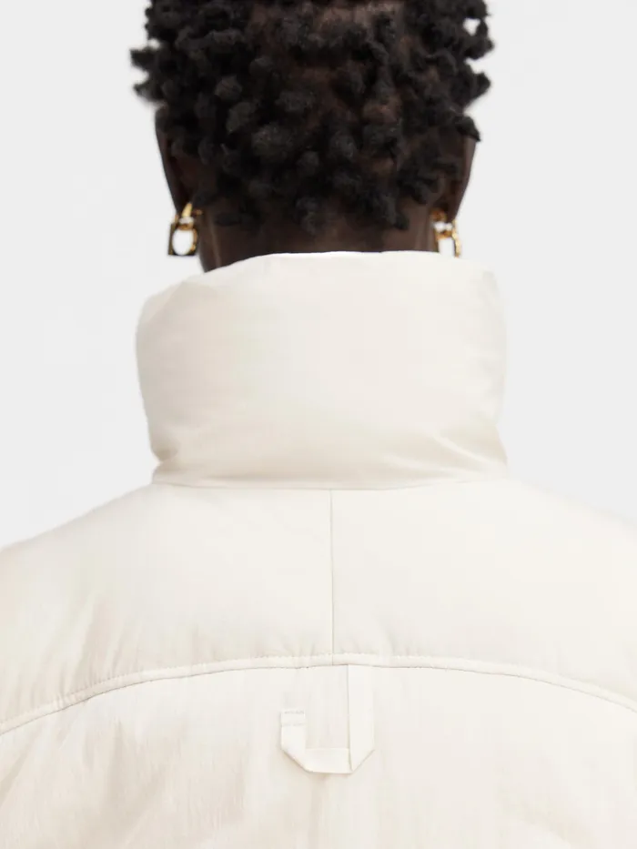JACQUEMUS Coats and Jackets Cropped Puffer Offwhite 8211 Women
