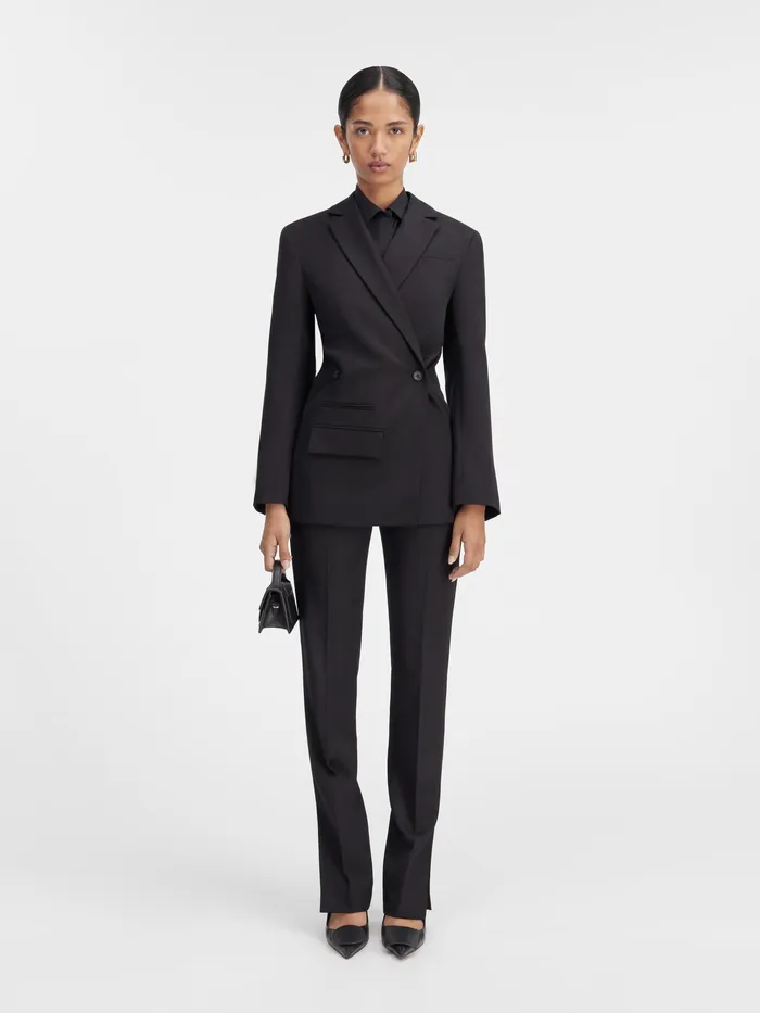 JACQUEMUS Coats and Jackets Crossover Double Breasted Blazer Black 8211 Women