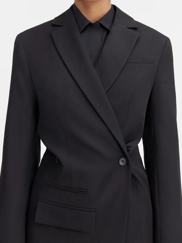 JACQUEMUS Coats and Jackets Crossover Double Breasted Blazer Black 8211 Women