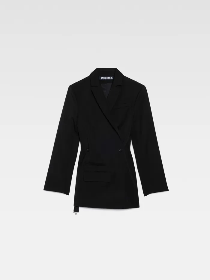 JACQUEMUS Coats and Jackets Crossover Double Breasted Blazer Black 8211 Women