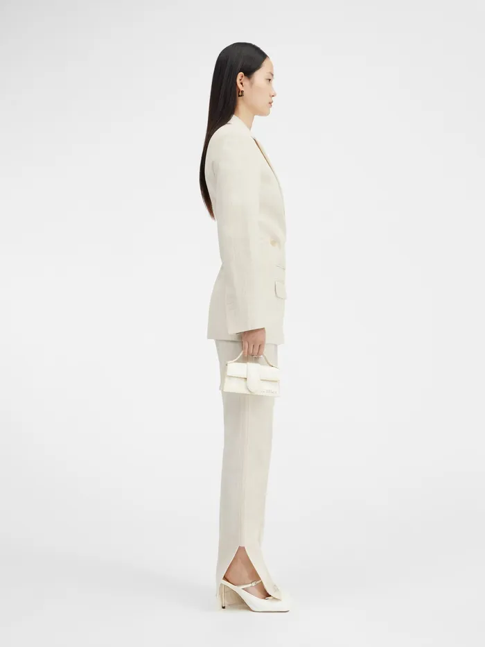 JACQUEMUS Coats and Jackets Crossover Double Breasted Blazer Offwhite 8211 Women