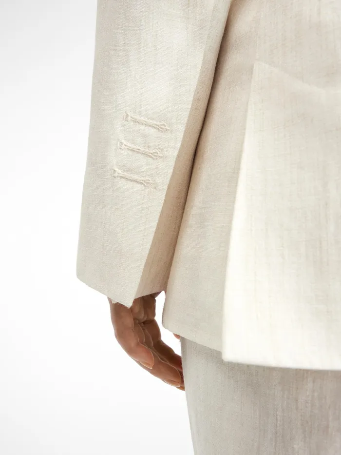 JACQUEMUS Coats and Jackets Crossover Double Breasted Blazer Offwhite 8211 Women