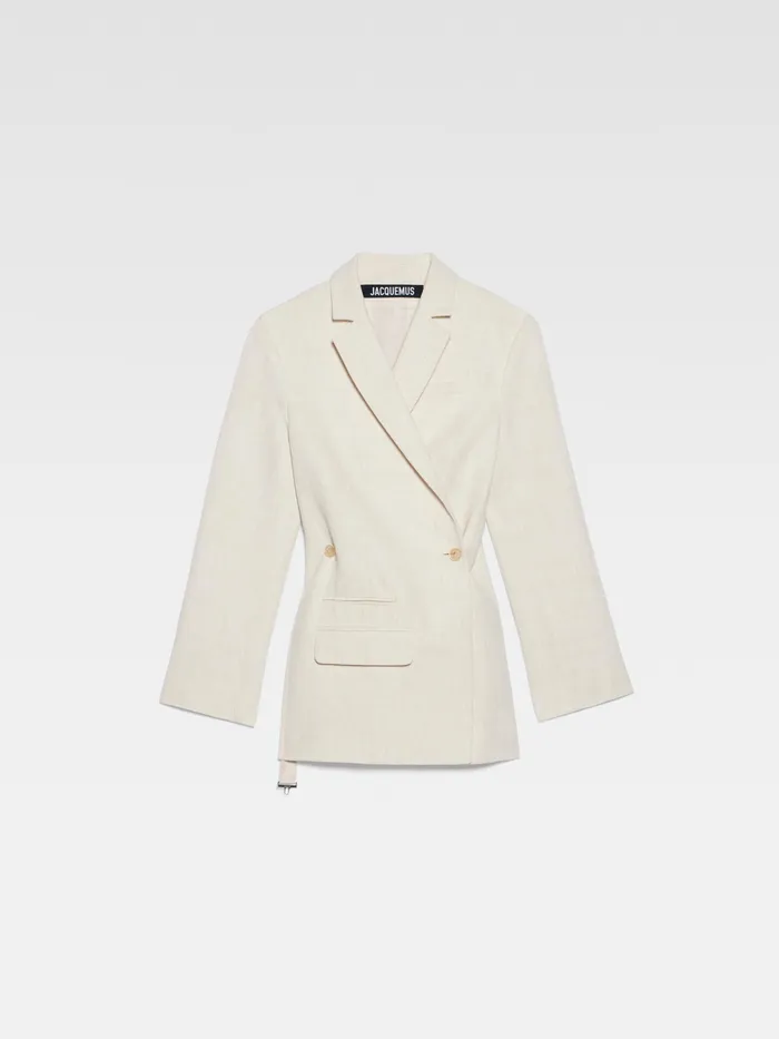 JACQUEMUS Coats and Jackets Crossover Double Breasted Blazer Offwhite 8211 Women