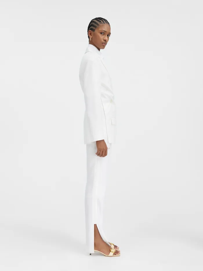 JACQUEMUS Coats and Jackets Crossover Double Breasted Blazer White 8211 Women