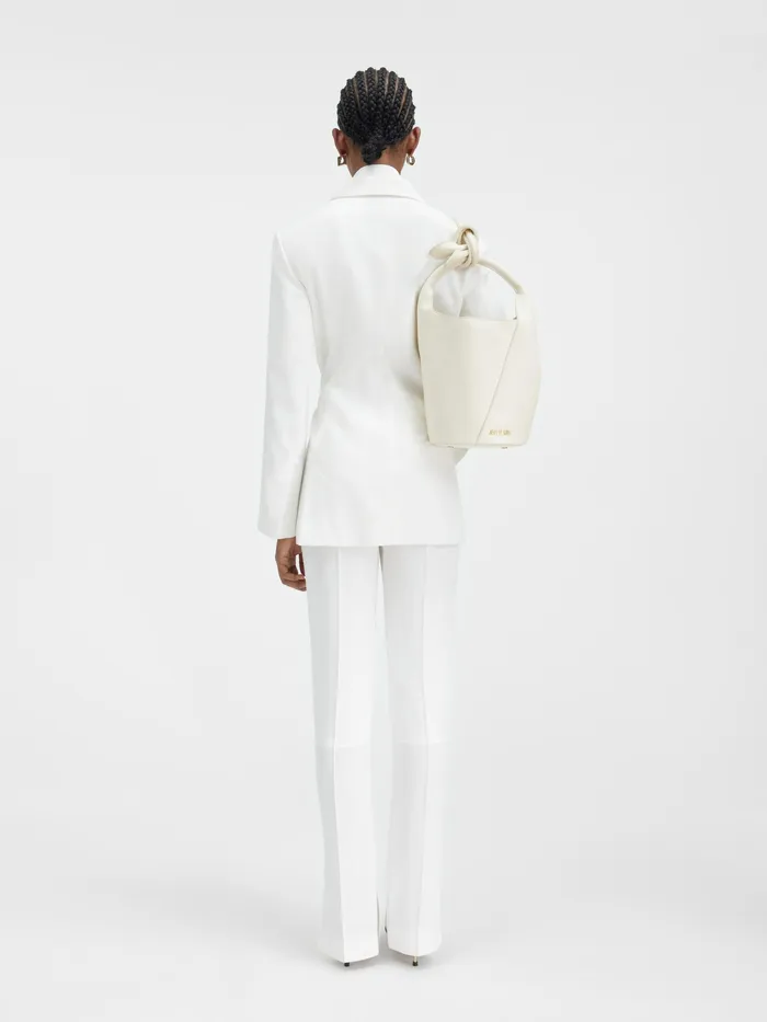 JACQUEMUS Coats and Jackets Crossover Double Breasted Blazer White 8211 Women