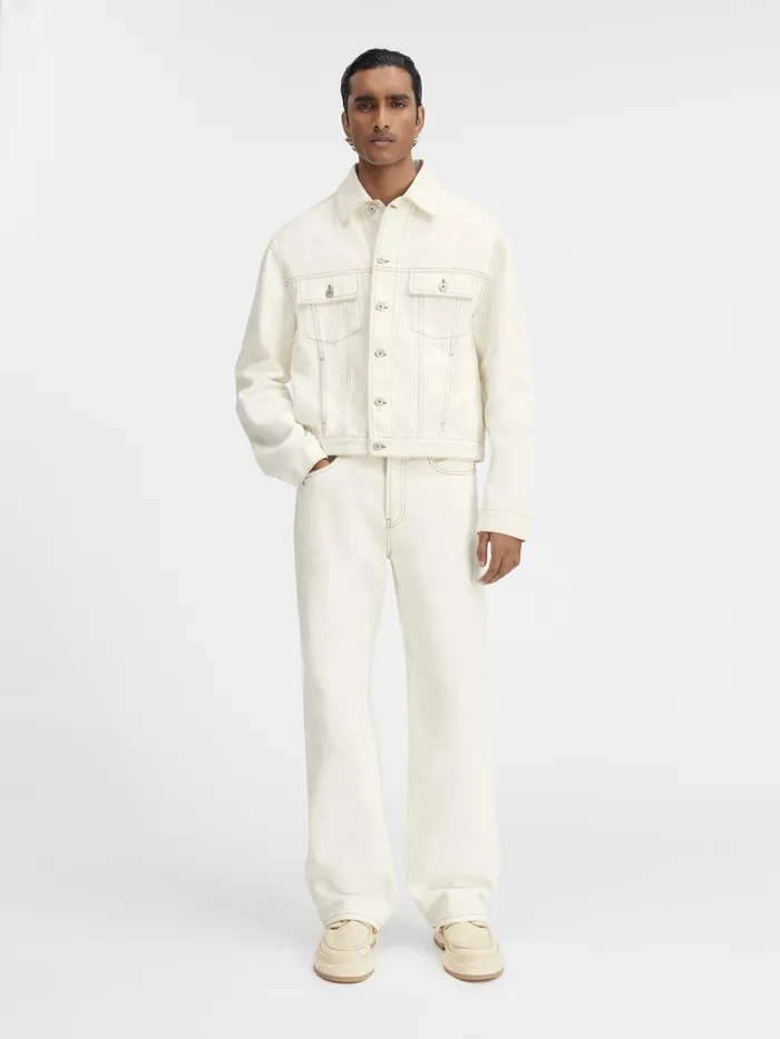 JACQUEMUS Coats and Jackets Denim Jacket Offwhitetabac 8211 Men