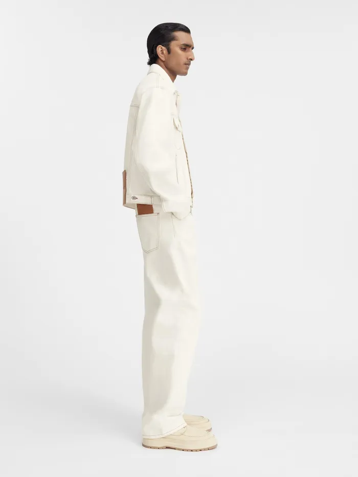 JACQUEMUS Coats and Jackets Denim Jacket Offwhitetabac 8211 Men