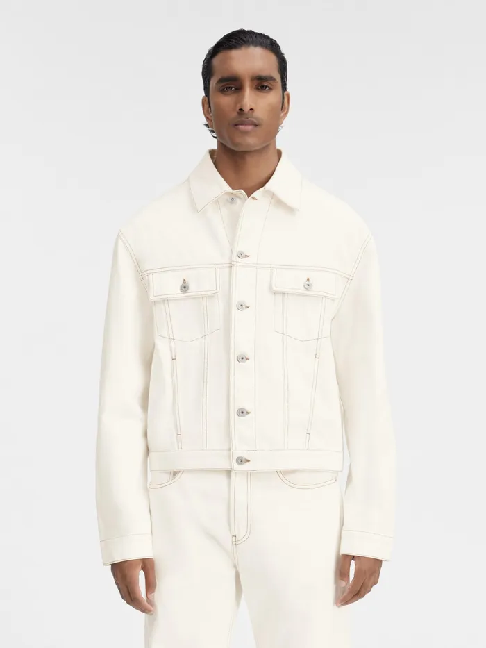 JACQUEMUS Coats and Jackets Denim Jacket Offwhitetabac 8211 Men