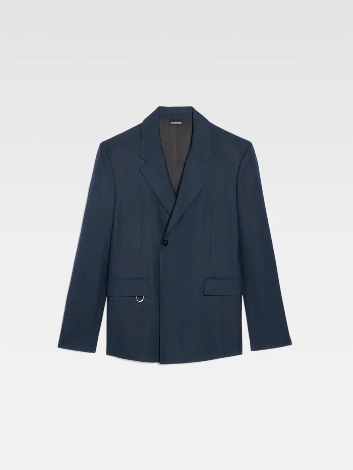 JACQUEMUS Coats and Jackets DoubleBreasted Blazer Dark Navy 8211 Men