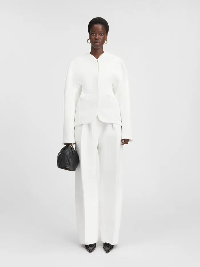 JACQUEMUS Coats and Jackets Fitted Jacket White 8211 Women