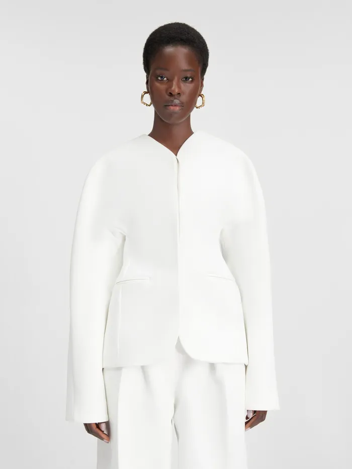 JACQUEMUS Coats and Jackets Fitted Jacket White 8211 Women