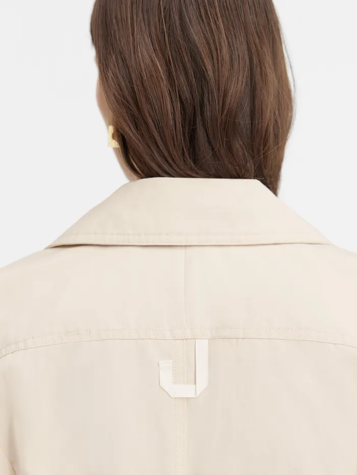 JACQUEMUS Coats and Jackets Fitted Trench Coat Beige 8211 Women