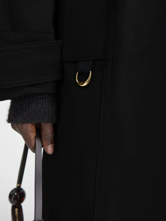 JACQUEMUS Coats and Jackets Fitted Trench Coat Black 8211 Women