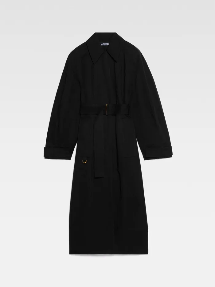 JACQUEMUS Coats and Jackets Fitted Trench Coat Black 8211 Women