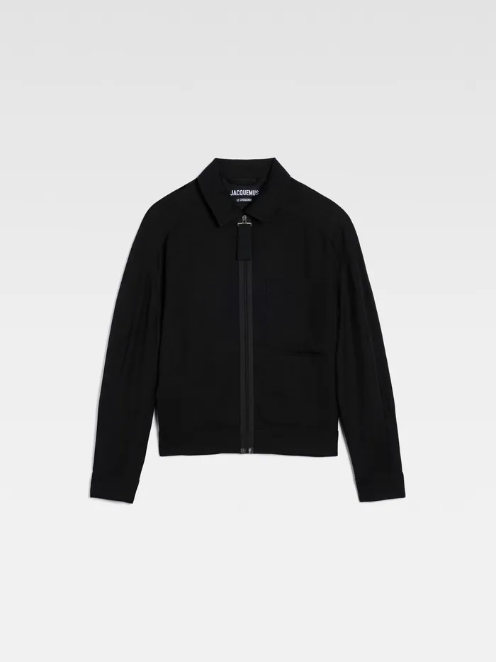 JACQUEMUS Coats and Jackets Grosgrain Bomber Black 8211 Men