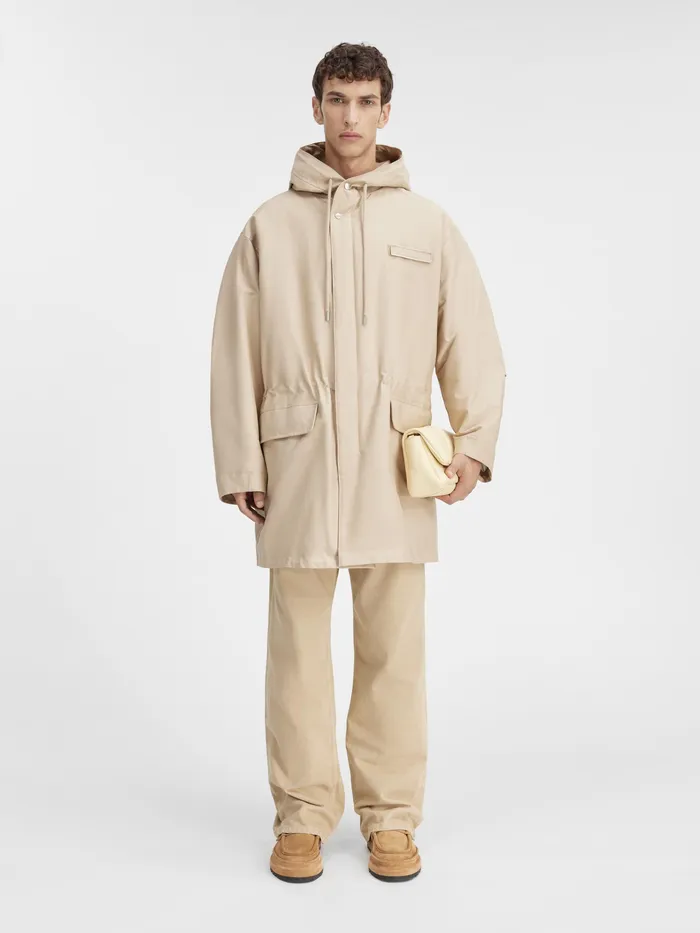 JACQUEMUS Coats and Jackets Hooded Parka Beige 8211 Men