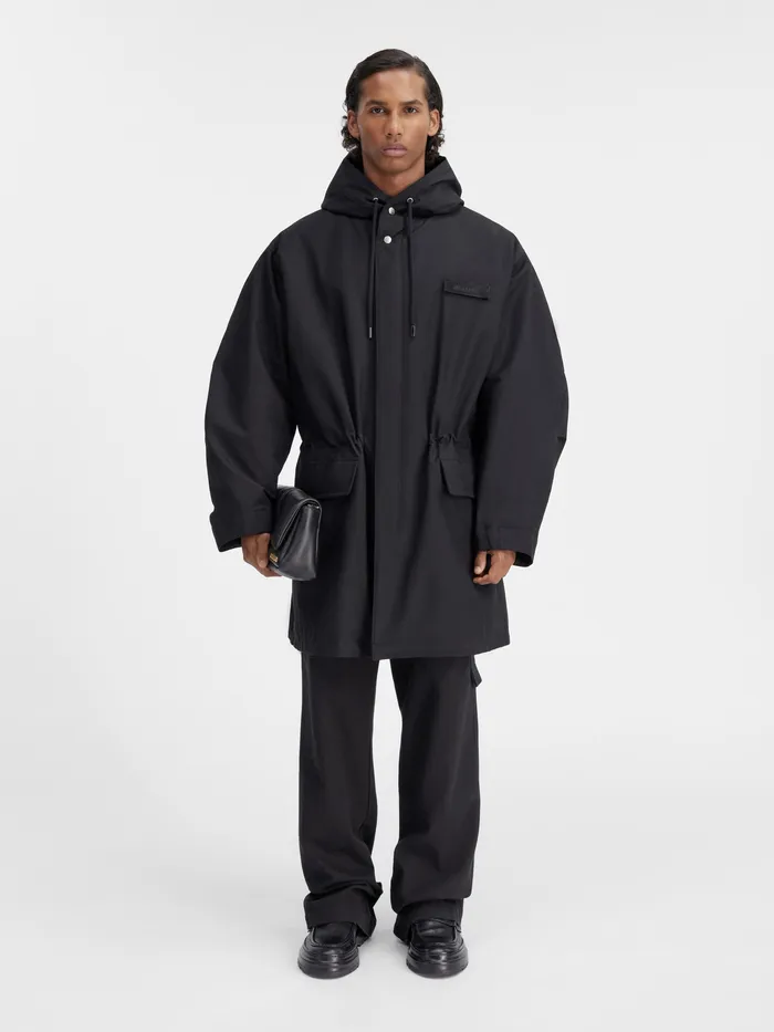 JACQUEMUS Coats and Jackets Hooded Parka Black 8211 Men