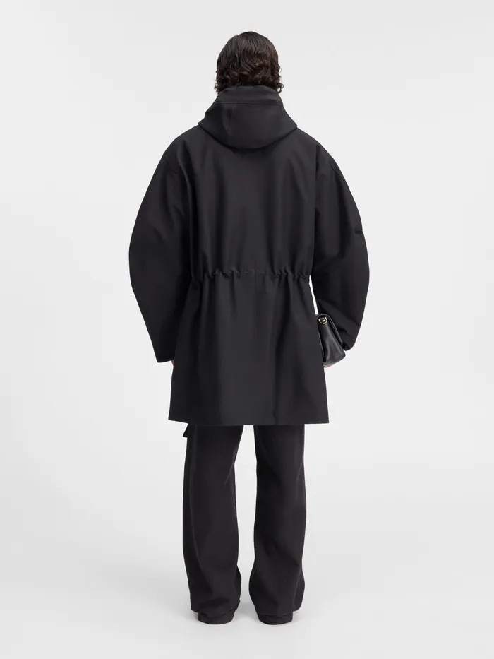 JACQUEMUS Coats and Jackets Hooded Parka Black 8211 Men