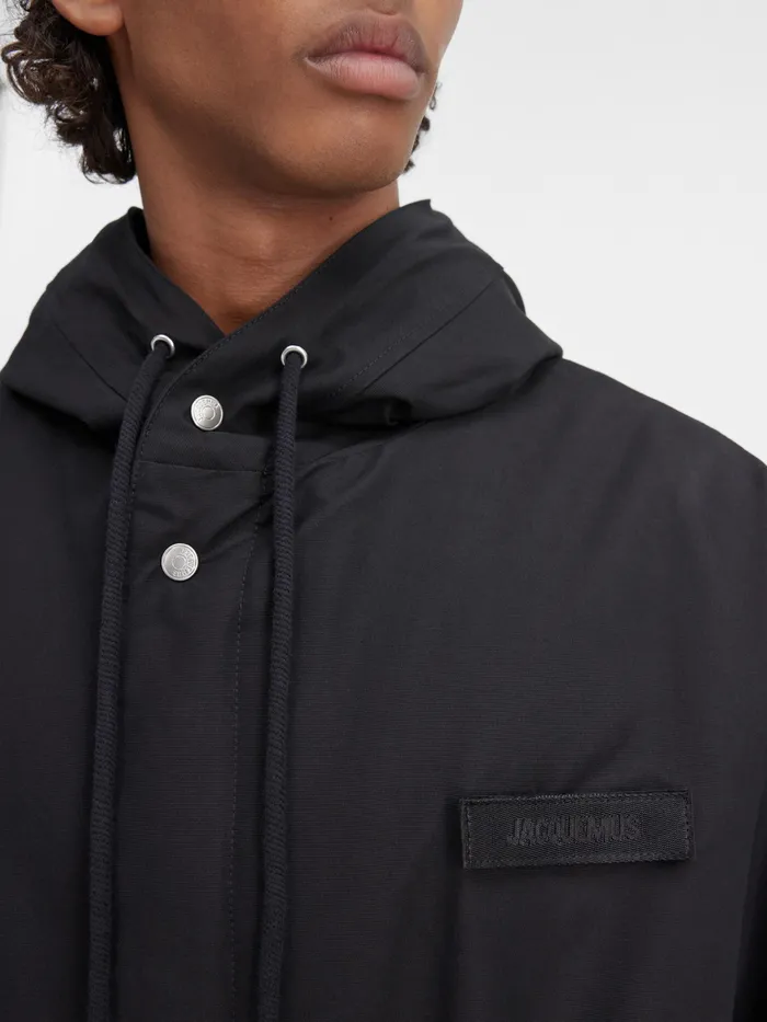 JACQUEMUS Coats and Jackets Hooded Parka Black 8211 Men