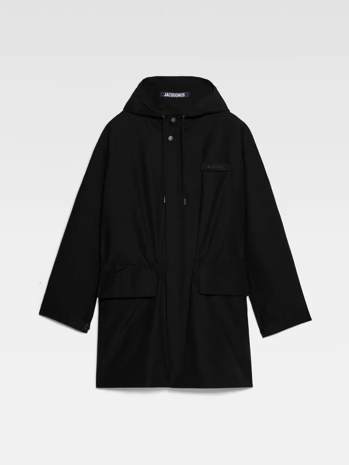 JACQUEMUS Coats and Jackets Hooded Parka Black 8211 Men
