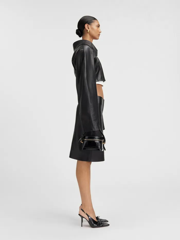 JACQUEMUS Coats and Jackets Leather Bolero Black 8211 Women