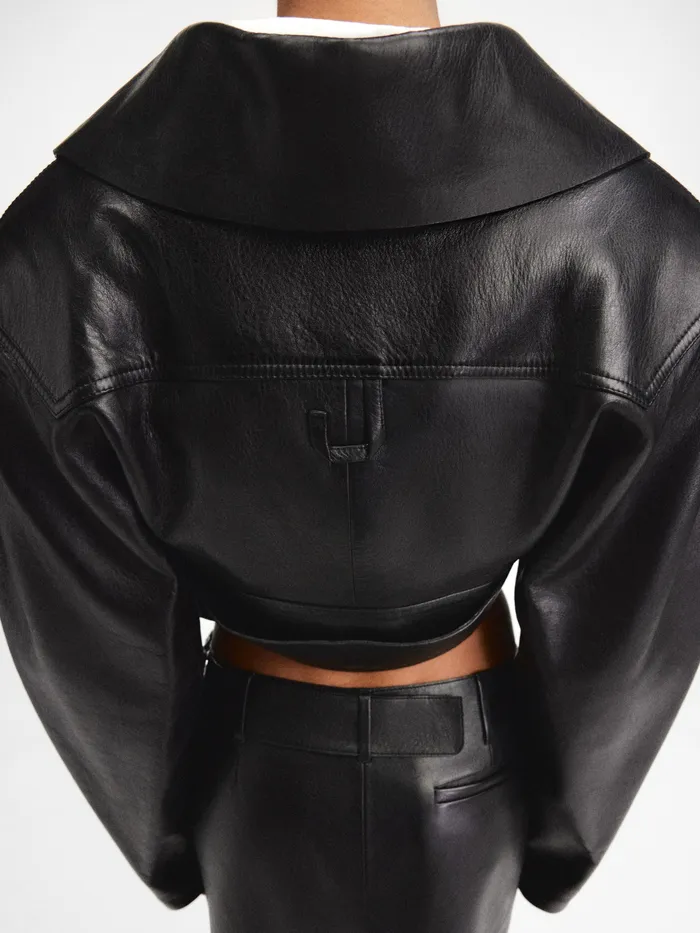 JACQUEMUS Coats and Jackets Leather Bolero Black 8211 Women