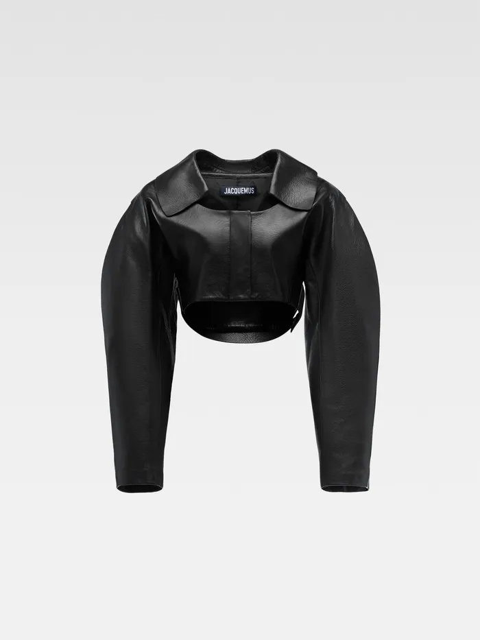JACQUEMUS Coats and Jackets Leather Bolero Black 8211 Women