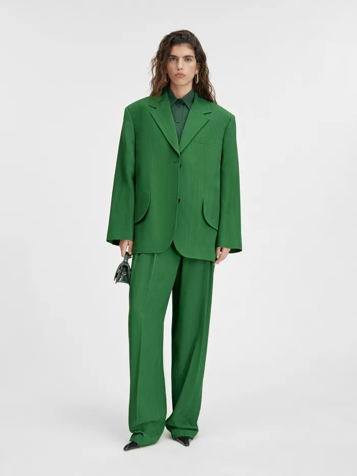 JACQUEMUS Coats and Jackets Oversized Blazer Dark Green 8211 Women