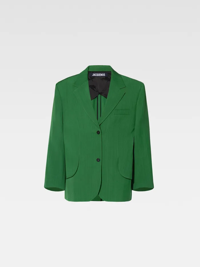 JACQUEMUS Coats and Jackets Oversized Blazer Dark Green 8211 Women