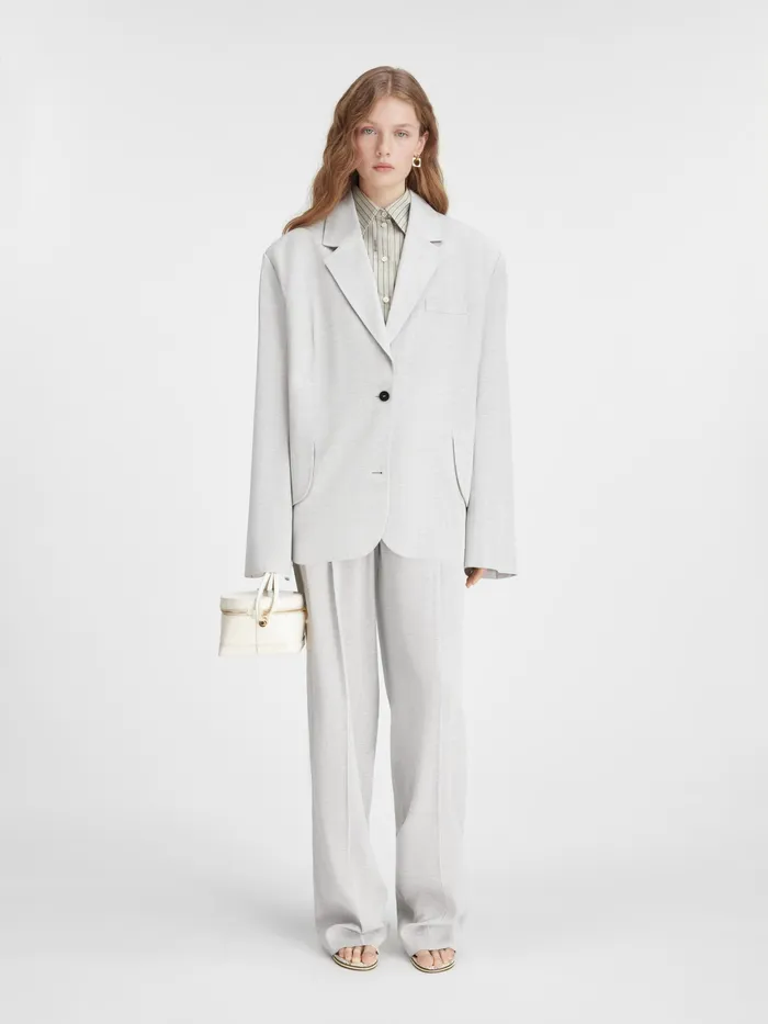JACQUEMUS Coats and Jackets Oversized Blazer Light Grey 8211 Women