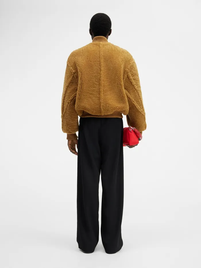 JACQUEMUS Coats and Jackets Shearling Bomber Camel 8211 Men
