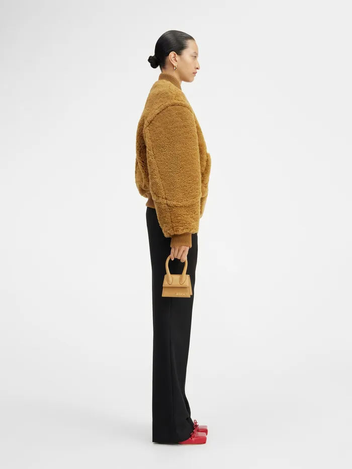 JACQUEMUS Coats and Jackets Shearling Bomber Camel 8211 Women