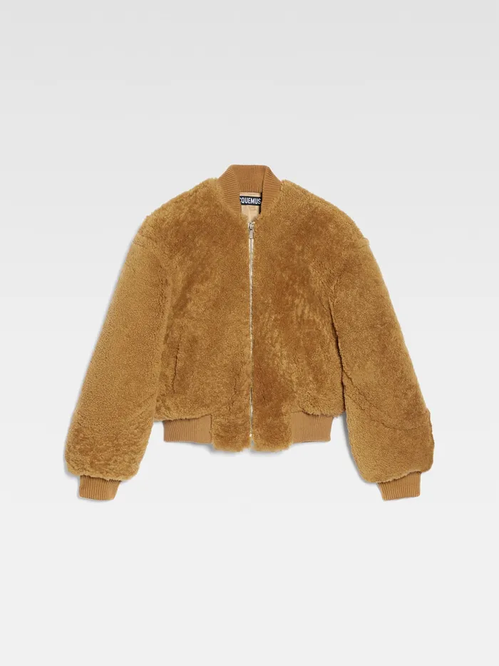 JACQUEMUS Coats and Jackets Shearling Bomber Camel 8211 Women