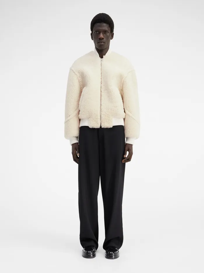 JACQUEMUS Coats and Jackets Shearling Bomber Offwhite 8211 Men