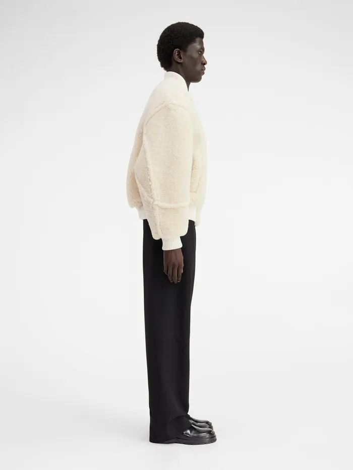 JACQUEMUS Coats and Jackets Shearling Bomber Offwhite 8211 Men