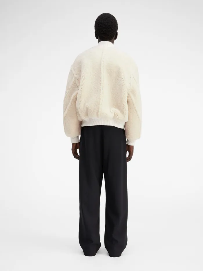 JACQUEMUS Coats and Jackets Shearling Bomber Offwhite 8211 Men