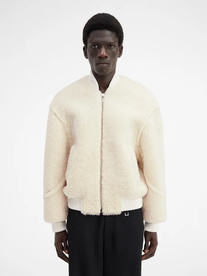 JACQUEMUS Coats and Jackets Shearling Bomber Offwhite 8211 Men