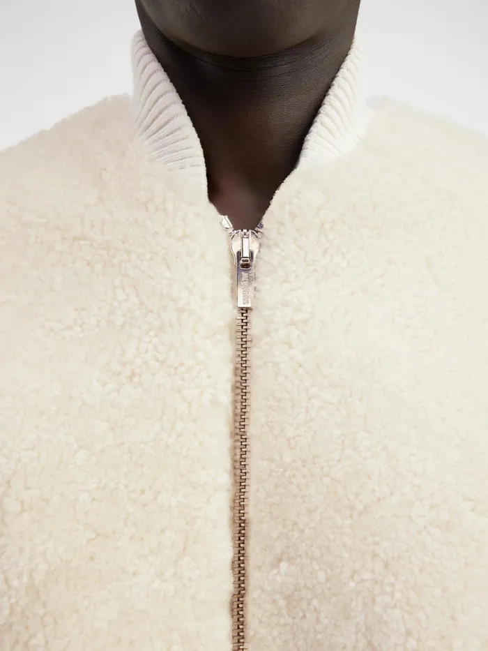 JACQUEMUS Coats and Jackets Shearling Bomber Offwhite 8211 Men