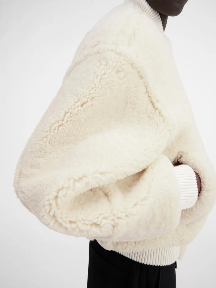 JACQUEMUS Coats and Jackets Shearling Bomber Offwhite 8211 Men
