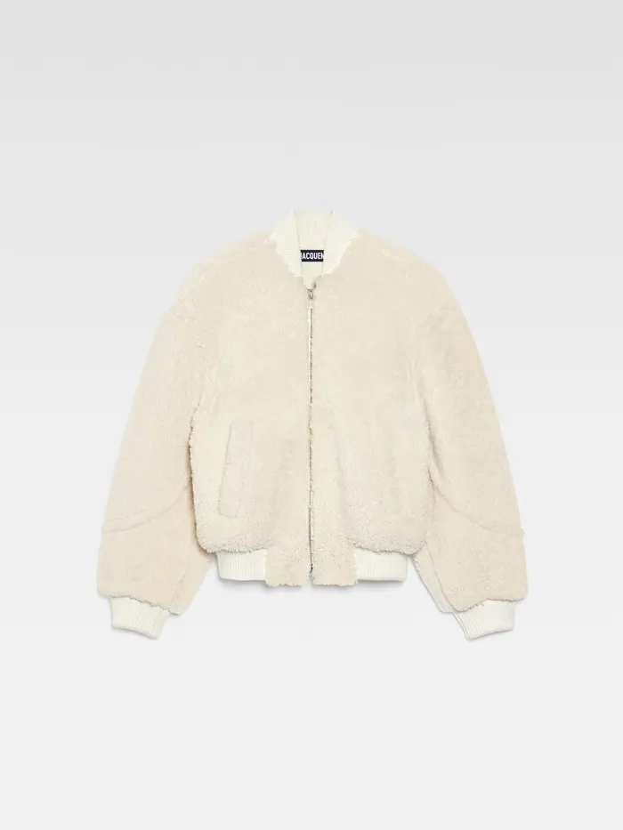 JACQUEMUS Coats and Jackets Shearling Bomber Offwhite 8211 Men