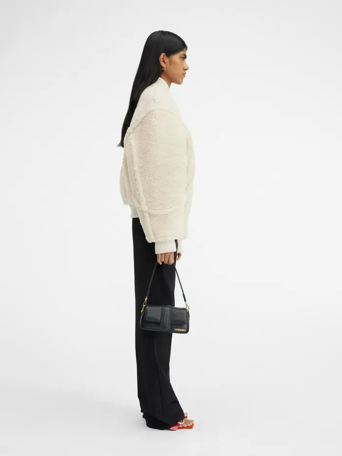 JACQUEMUS Coats and Jackets Shearling Bomber Offwhite 8211 Women