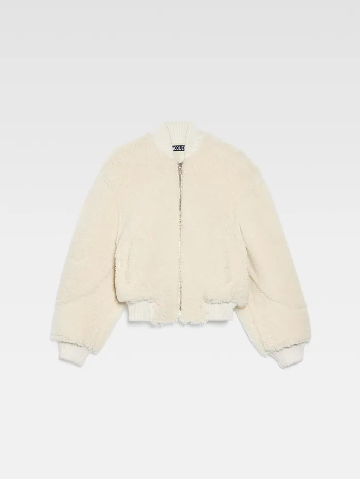 JACQUEMUS Coats and Jackets Shearling Bomber Offwhite 8211 Women